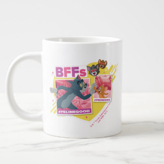 Tom & Jerry Beste Freundinnen Foto Emoji Collage Jumbo-Tasse
