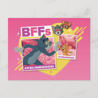 Tom & Jerry Beste Freundinnen Foto Emoji Collage Postkarte