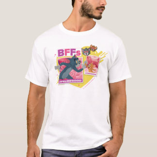 Tom & Jerry Beste Freundinnen Foto Emoji Collage T-Shirt