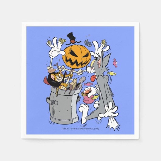 Tom & Jerry | Boo an Tom Serviette (Vorderseite)