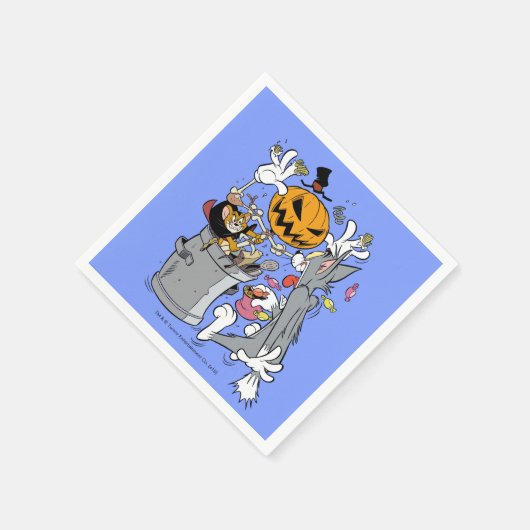 Tom & Jerry | Boo an Tom Serviette (Ecke)