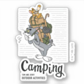 Tom & Jerry Camping Aufkleber (Vorderseite)