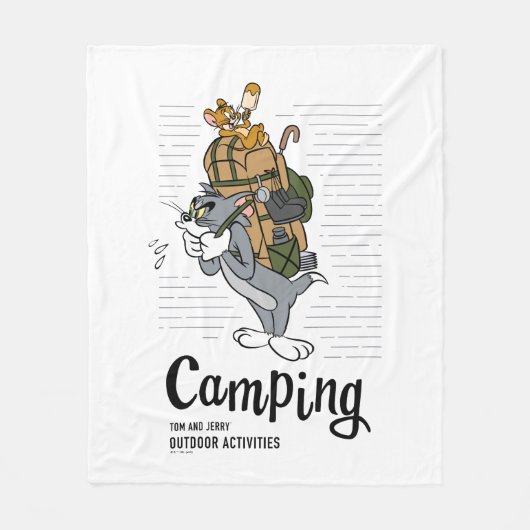 Tom & Jerry Camping Fleecedecke (Vorderseite)