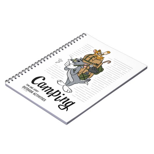 Tom & Jerry Camping Notizblock (Linke Seite)