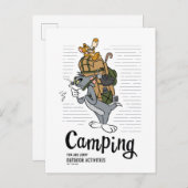 Tom & Jerry Camping Postkarte (Vorne/Hinten)