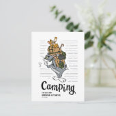 Tom & Jerry Camping Postkarte (Stehend Vorderseite)