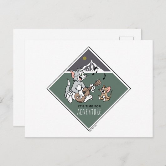 Tom & Jerry "Es ist Zeit für Abenteuer" Postkarte (Vorne/Hinten)
