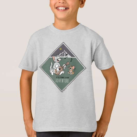 Tom & Jerry "Es ist Zeit für Abenteuer" T-Shirt (Vorderseite)