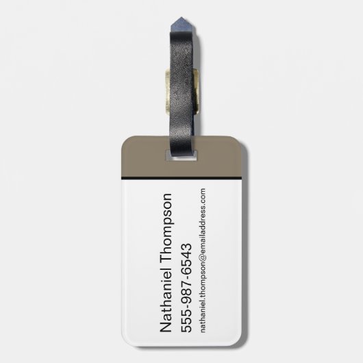 Tom & Jerry "Es ist Zeit zum Surfen" Gepäckanhänger (Rückseite vertikal)