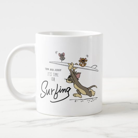 Tom & Jerry "Es ist Zeit zum Surfen" Jumbo-Tasse (Links)