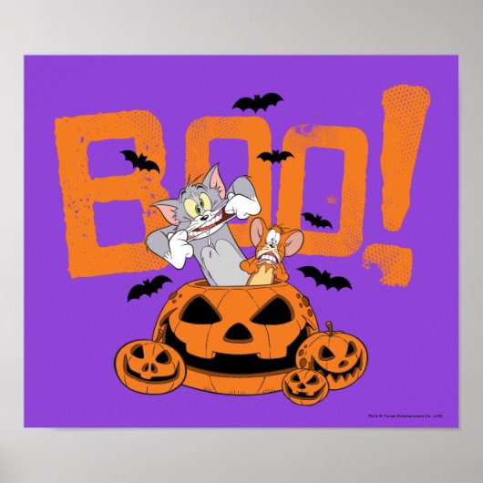 Tom & Jerry | Frohe Halloween Boo Poster (Vorne)