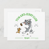 Tom & Jerry Golfing Club 1940 Postkarte (Vorne/Hinten)