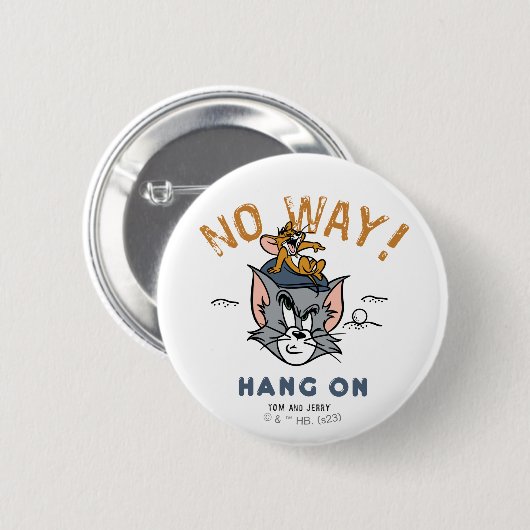 Tom & Jerry Golfing "No Way" Button (Vorne & Hinten)