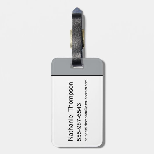 Tom & Jerry Golfing "No Way" Gepäckanhänger (Rückseite vertikal)