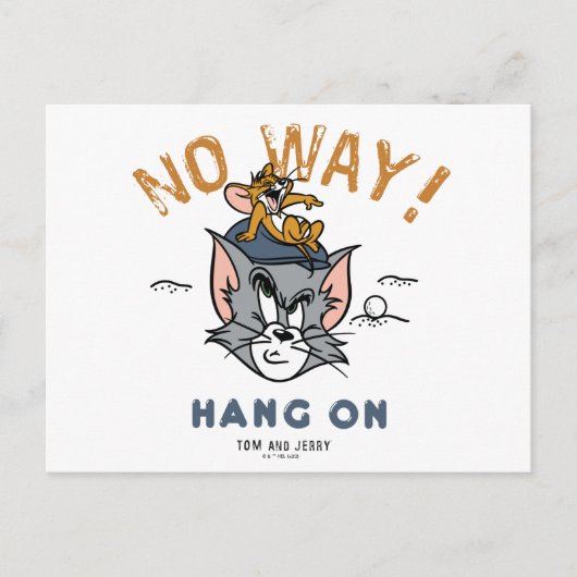 Tom & Jerry Golfing "No Way" Postkarte (Vorderseite)