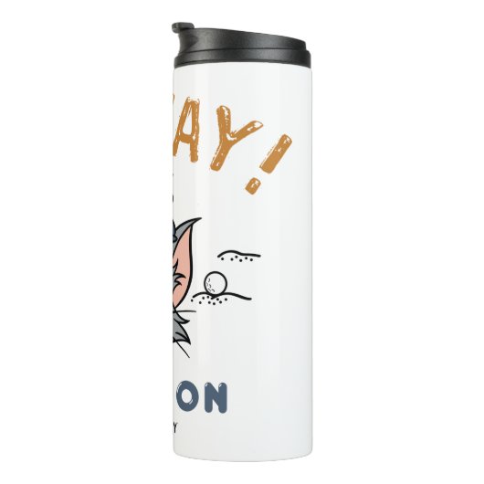 Tom & Jerry Golfing "No Way" Thermosbecher (Nach rechts gedreht)