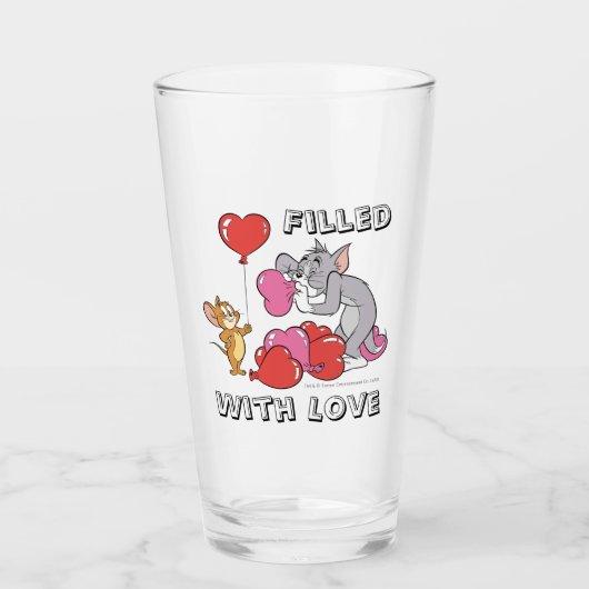 Tom & Jerry Inflate Valentine Heart Balloons Glas (Vorderseite)