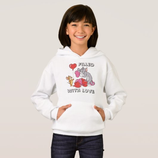 Tom & Jerry Inflate Valentine Heart Balloons Hoodie (Vorne ganz)