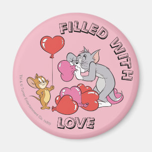 Tom & Jerry Inflate Valentine Heart Balloons Magnet