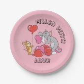 Tom & Jerry Inflate Valentine Heart Balloons Pappteller (Vorderseite)