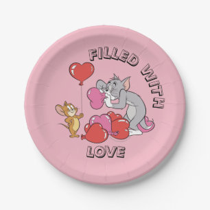Tom & Jerry Inflate Valentine Heart Balloons Pappteller