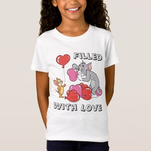 Tom & Jerry Inflate Valentine Heart Balloons T-Shirt (Vorderseite)