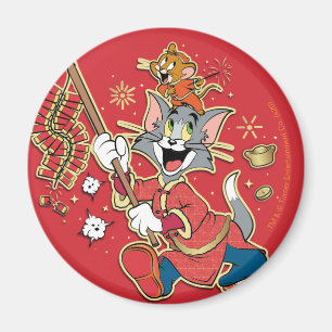 Tom & Jerry Lighting Fireccker Magnet