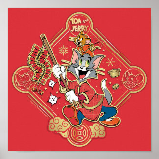 Tom & Jerry Lighting Firecracker Poster