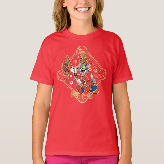 Tom & Jerry Lighting Firecracker T-Shirt (Vorderseite)