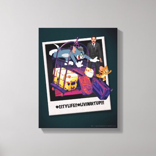 Tom & Jerry Luggage Crash Foto Leinwanddruck (Vorderseite)