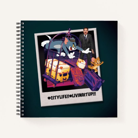 Tom & Jerry Luggage Crash Foto Notizblock (Vorderseite)