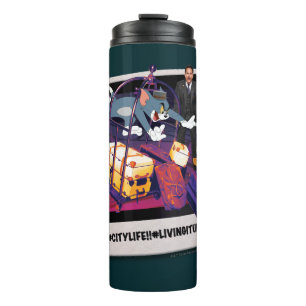 Tom & Jerry Luggage Crash Foto Thermosbecher