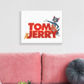Tom & Jerry mit Filmlogo Leinwanddruck (Insitu (Wohnzimmer))