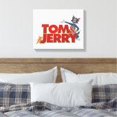 Tom & Jerry mit Filmlogo Leinwanddruck (Insitu (Schlafzimmer))