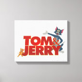 Tom & Jerry mit Filmlogo Leinwanddruck (Vorderseite)