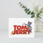Tom & Jerry mit Filmlogo Postkarte (Stehend Vorderseite)