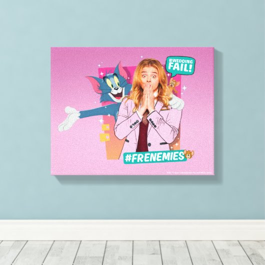 Tom & Jerry mit Kayla - Frenemies Leinwanddruck (Insitu (Holzboden))