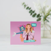 Tom & Jerry mit Kayla - Frenemies Postkarte (Stehend Vorderseite)