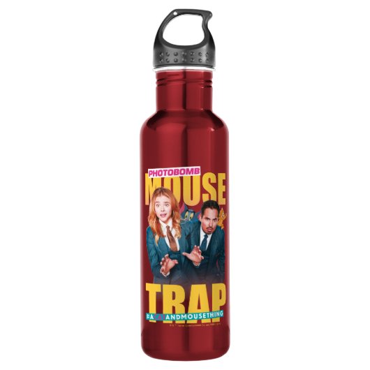 Tom & Jerry mit Kayla und Terrance - Maus-Falle Edelstahlflasche (Vorderseite)