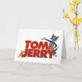 Tom & Jerry mit Movie-Logo Karte (Gelbe Blume)