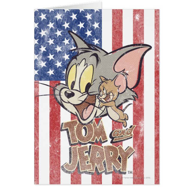 Tom & Jerry mit US-Flagge (Vorne)