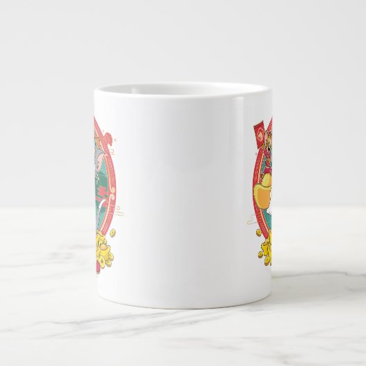 Tom & Jerry New Years Red Envelope Jumbo-Tasse (Vorderseite)