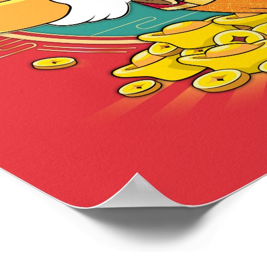 Tom & Jerry New Years Red Envelope Poster (Ecke)