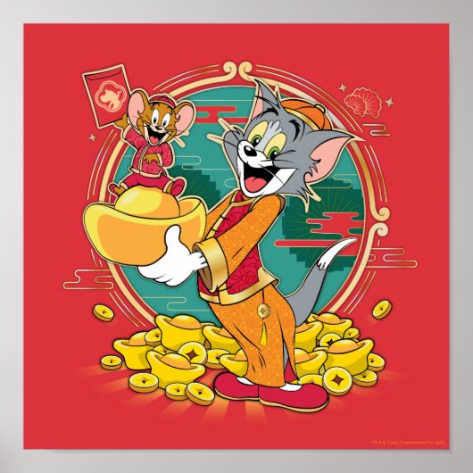 Tom & Jerry New Years Red Envelope Poster (Vorne)