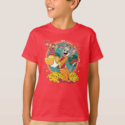 Tom & Jerry New Years Red Envelope T-Shirt (Vorderseite)