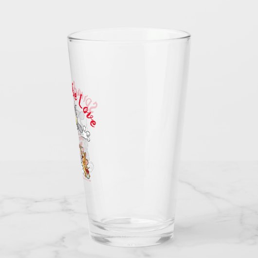 Tom & Jerry Painting Valentine Hearts Glas (Links)