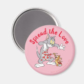 Tom & Jerry Painting Valentine Hearts Magnet (Vorderseite/Rückseite)