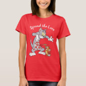 Tom & Jerry Painting Valentine Hearts T-Shirt (Vorderseite)