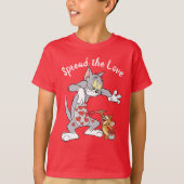 Tom & Jerry Painting Valentine Hearts T-Shirt (Vorderseite)
