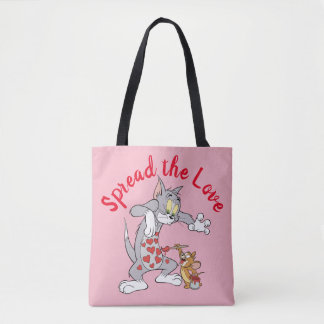 Tom & Jerry Painting Valentine Hearts Tasche